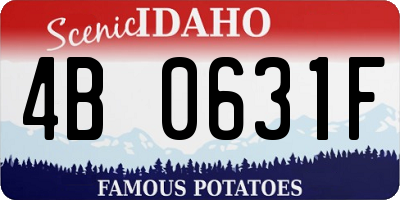 ID license plate 4B0631F