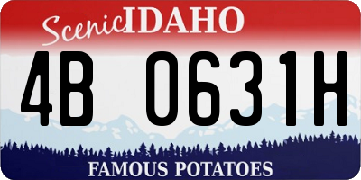 ID license plate 4B0631H