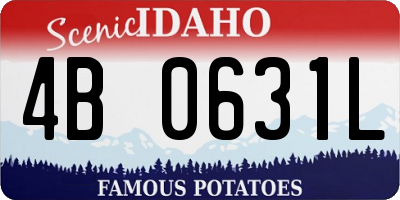 ID license plate 4B0631L