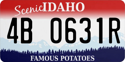 ID license plate 4B0631R