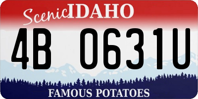 ID license plate 4B0631U