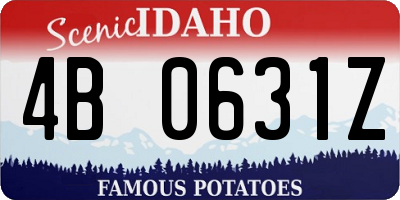 ID license plate 4B0631Z