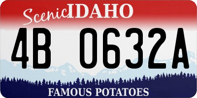 ID license plate 4B0632A