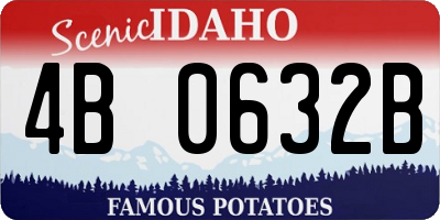 ID license plate 4B0632B
