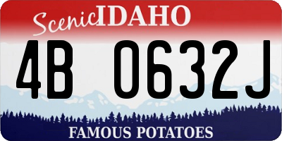 ID license plate 4B0632J