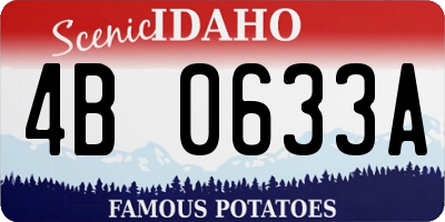 ID license plate 4B0633A