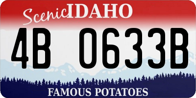 ID license plate 4B0633B