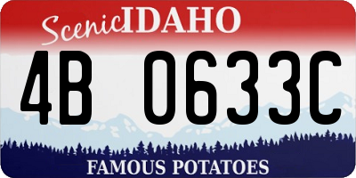ID license plate 4B0633C