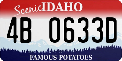 ID license plate 4B0633D