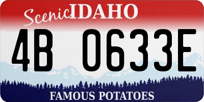 ID license plate 4B0633E