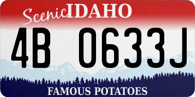 ID license plate 4B0633J
