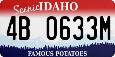 ID license plate 4B0633M