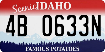 ID license plate 4B0633N