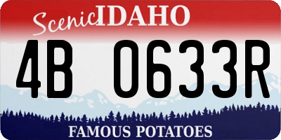 ID license plate 4B0633R
