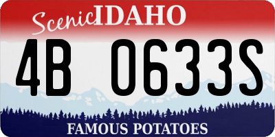 ID license plate 4B0633S