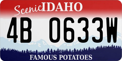 ID license plate 4B0633W