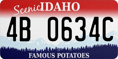 ID license plate 4B0634C