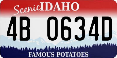 ID license plate 4B0634D