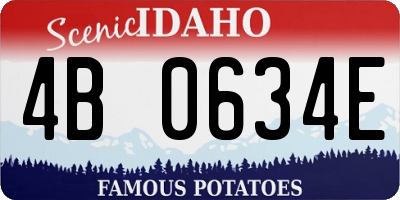 ID license plate 4B0634E