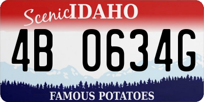ID license plate 4B0634G