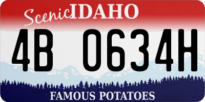 ID license plate 4B0634H