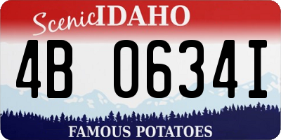 ID license plate 4B0634I