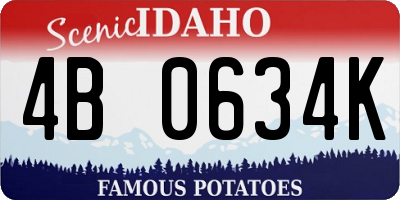 ID license plate 4B0634K