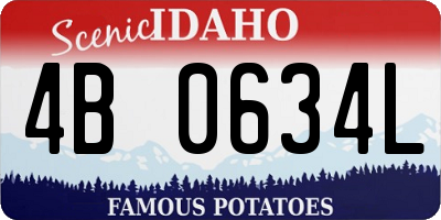 ID license plate 4B0634L