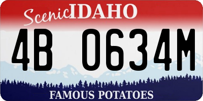 ID license plate 4B0634M