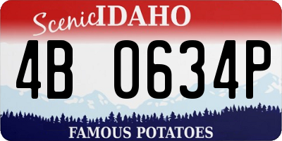 ID license plate 4B0634P