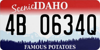 ID license plate 4B0634Q