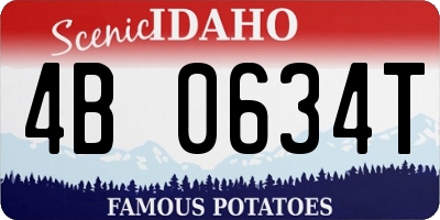 ID license plate 4B0634T