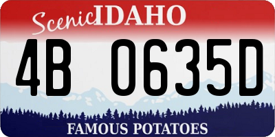ID license plate 4B0635D