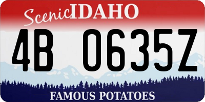 ID license plate 4B0635Z