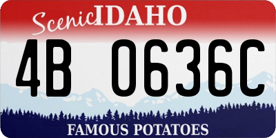 ID license plate 4B0636C
