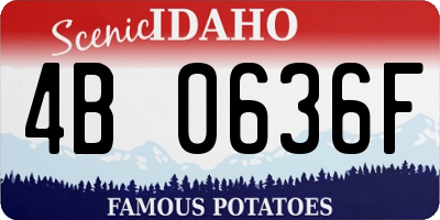 ID license plate 4B0636F