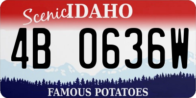 ID license plate 4B0636W
