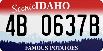 ID license plate 4B0637B