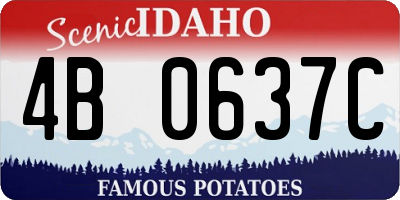 ID license plate 4B0637C