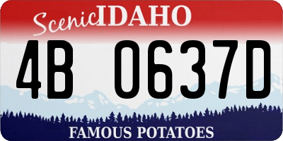 ID license plate 4B0637D