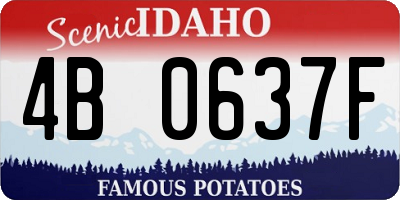 ID license plate 4B0637F