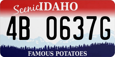 ID license plate 4B0637G