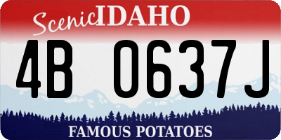 ID license plate 4B0637J