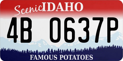 ID license plate 4B0637P