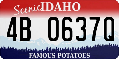 ID license plate 4B0637Q