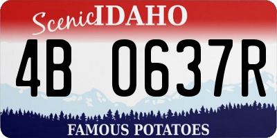 ID license plate 4B0637R