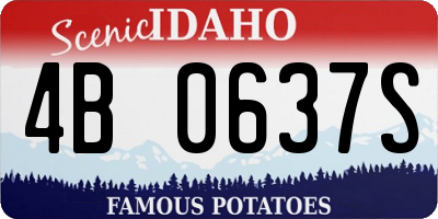 ID license plate 4B0637S