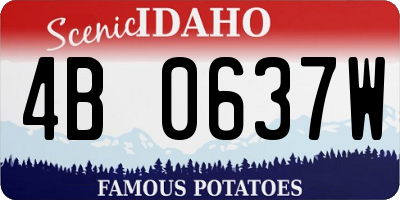 ID license plate 4B0637W