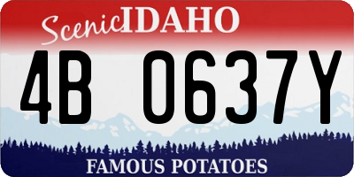 ID license plate 4B0637Y
