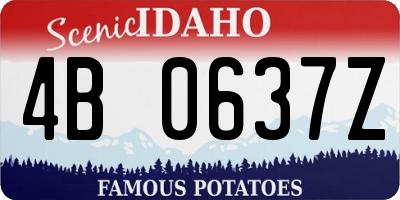 ID license plate 4B0637Z